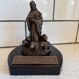 “Moments of Faith” Jesus The Good Shepherd Bronze-Look Statue Lighthouse